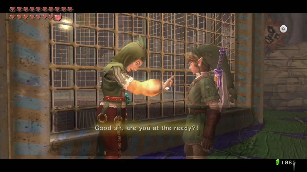 Purlo asking Link if he is ready at the STAR Game tent Purlo asking Link if he is ready at the STAR Game tent