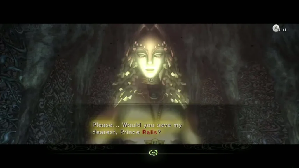 Queen Rutela's spirit asking Link to save her dearest Prince Ralis Queen Rutela's spirit asking Link to save her dearest Prince Ralis