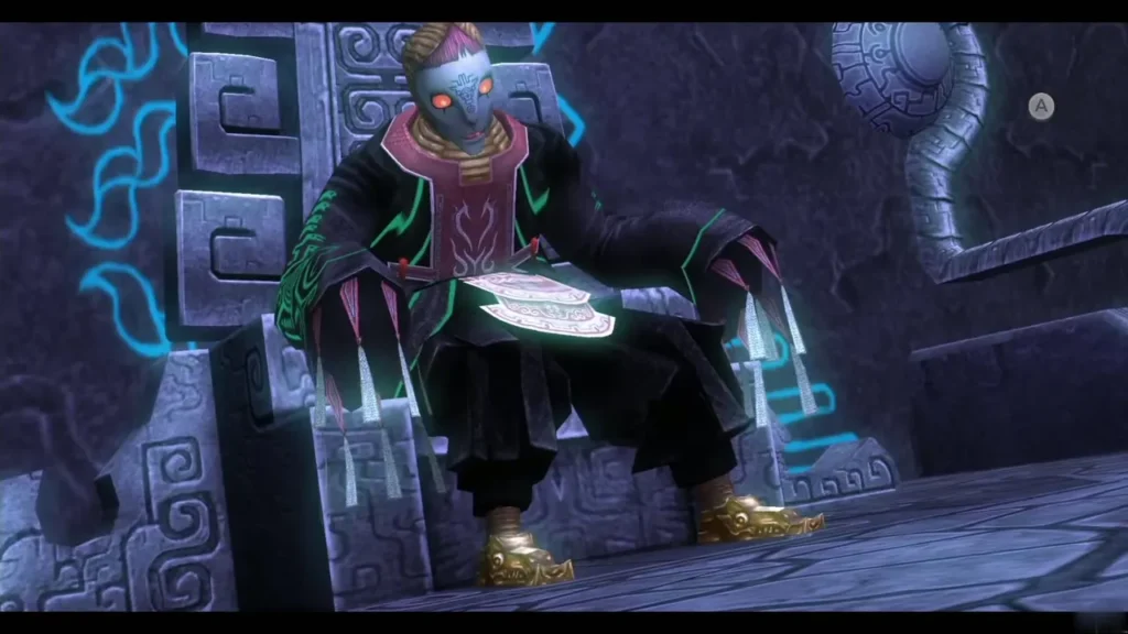 Zant seated on the throne in the Palace of Twilight Zant seated on the throne in the Palace of Twilight