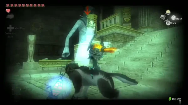 Wolf Link attacking a Poe at the foot of the Arbiter's Grounds stairs Wolf Link attacking a Poe at the foot of the Arbiter's Grounds stairs