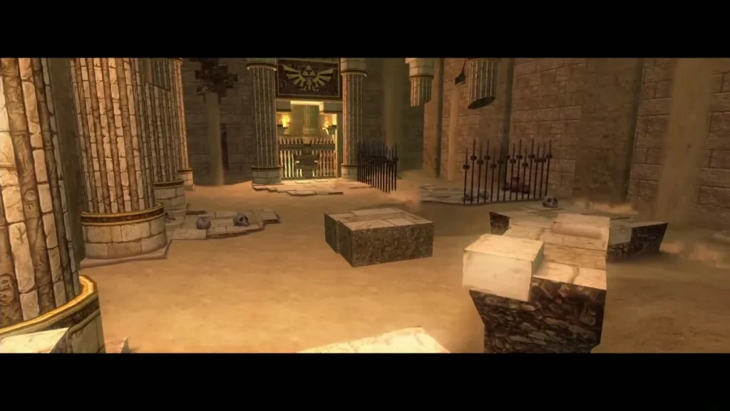 Quicksand floor and stone blocks in a room of the Arbiter's Grounds Quicksand floor and stone blocks in a room of the Arbiter's Grounds