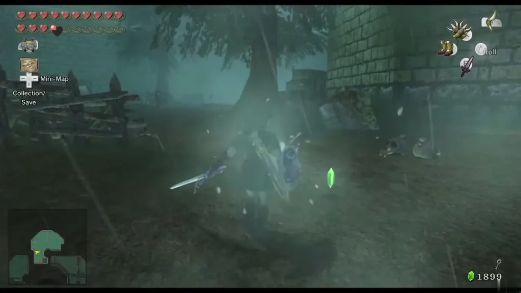 Link spin attacking skeletons among the Hyrule Castle graveyard tombstones Link spin attacking skeletons among the Hyrule Castle graveyard tombstones