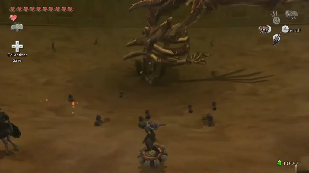 Link on the spinner in the sand with Staltroops scattered around the Stallord spine Link on the spinner in the sand with Staltroops scattered around the Stallord spine