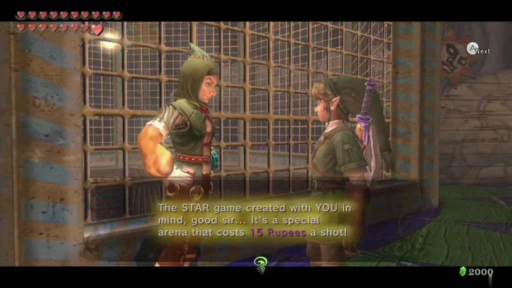 Link at the STAR Game tent hearing the 15 Rupee entry fee for the arena Link at the STAR Game tent hearing the 15 Rupee entry fee for the arena