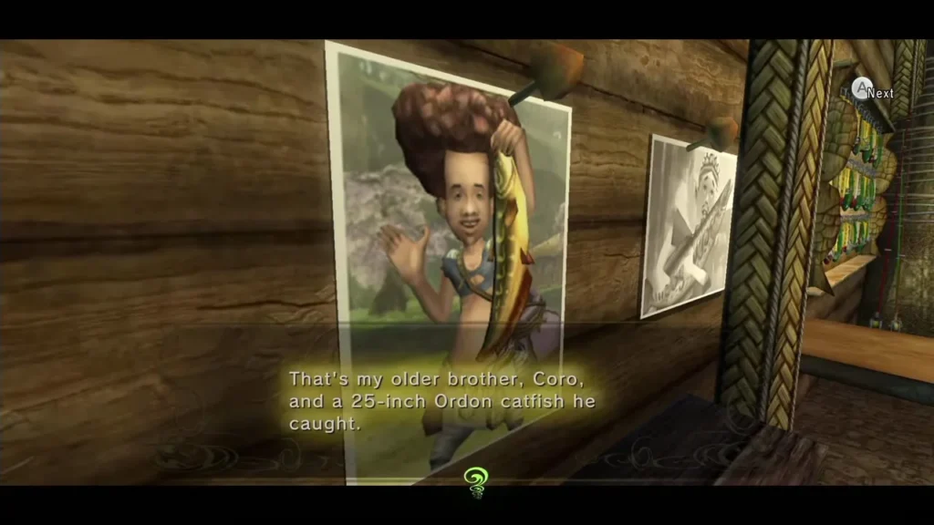 Hena describing the photo of her brother Coro holding a 25-inch Ordon catfish Hena describing the photo of her brother Coro holding a 25-inch Ordon catfish