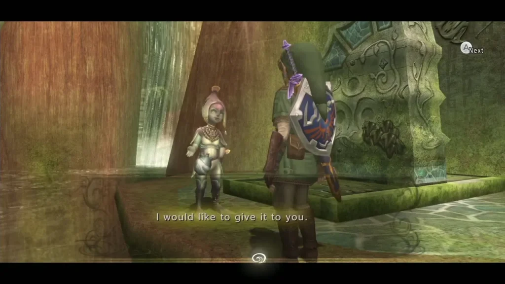 Ralis is about to give Link the coral earring Ralis is about to give Link the coral earring