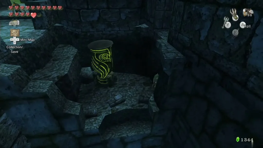 Owl Statue set in a stone pit beside the bridge ruins Owl Statue set in a stone pit beside the bridge ruins