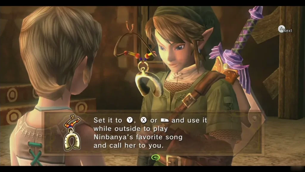 The Horse Call item box explaining how to play Ninbanya's favorite song The Horse Call item box explaining how to play Ninbanya's favorite song