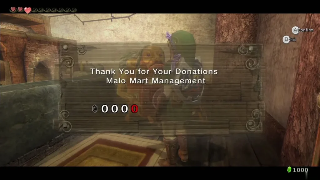 The donation counter in Malo Mart with the Thank You for Your Donations message The donation counter in Malo Mart with the Thank You for Your Donations message