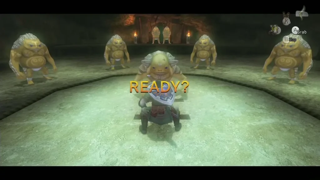 Gor Coron sumo match on Death Mountain with the Ready call before the bout Gor Coron sumo match on Death Mountain with the Ready call before the bout