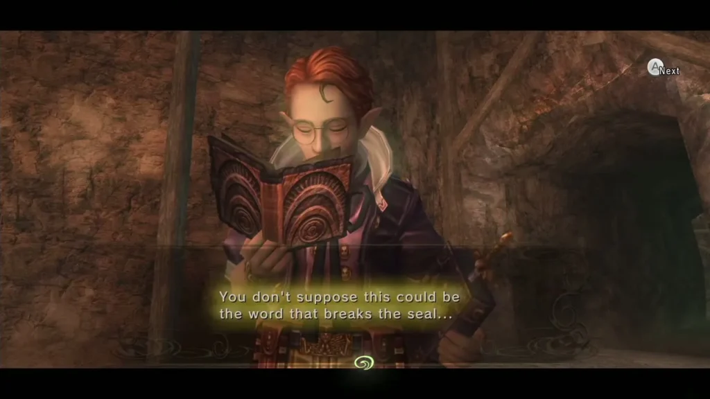 Shad reading the Ancient Sky Book in the Sanctuary basement, saying it could break the seal