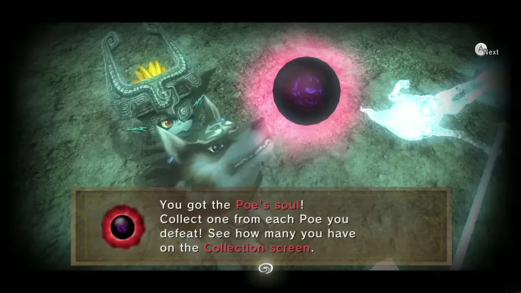 Wolf Link and Midna with the Poe's soul message after the floor 33 Poe Wolf Link and Midna with the Poe's soul message after the floor 33 Poe