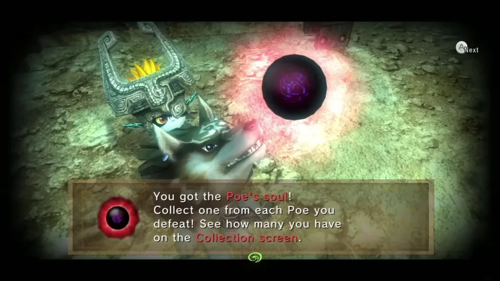 The Poe's soul message after the second cavern Poe is defeated The Poe's soul message after the second cavern Poe is defeated