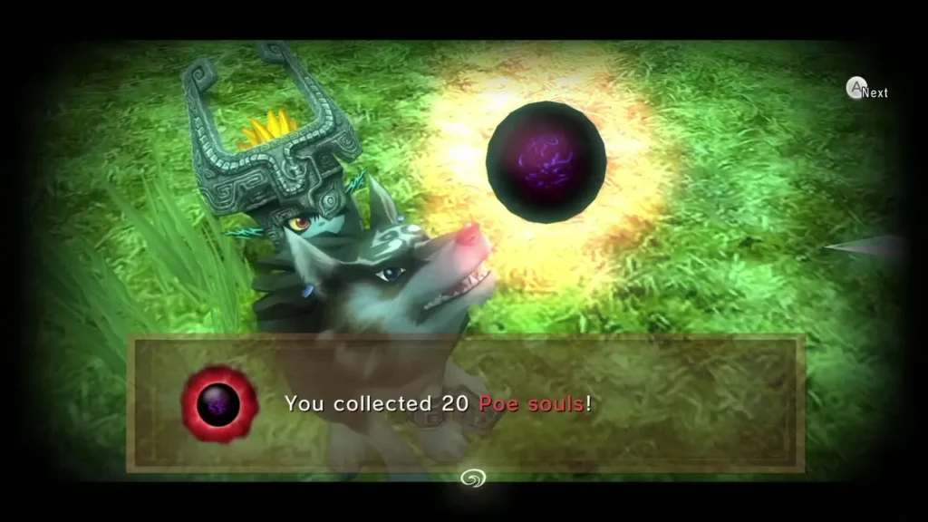 The message after the Poe's soul is collected, reading that twenty Poe souls have been gathered The message after the Poe's soul is collected, reading that twenty Poe souls have been gathered