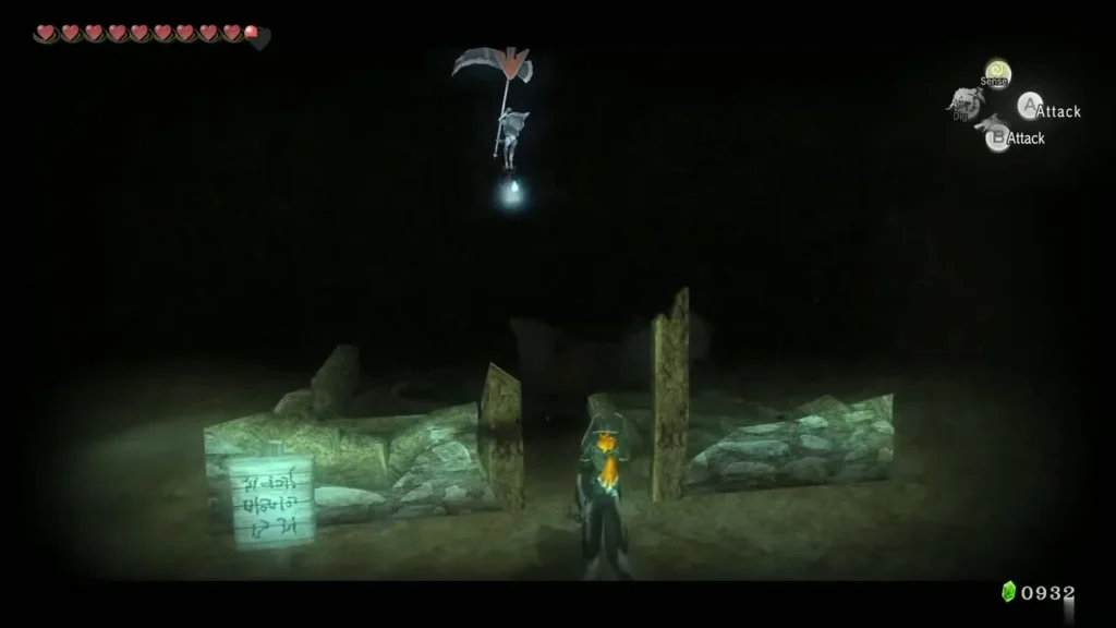 A Poe floating over the wrecked storehouse above the bomb shop at night A Poe floating over the wrecked storehouse above the bomb shop at night