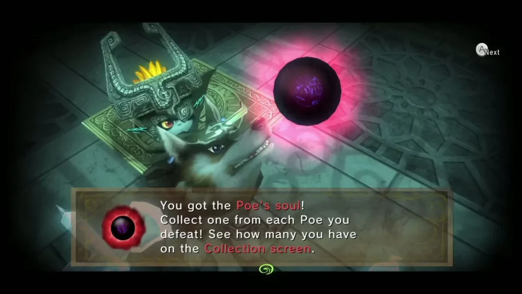 Wolf Link and Midna with the Poe's soul message after the seventh-floor Poe Wolf Link and Midna with the Poe's soul message after the seventh-floor Poe