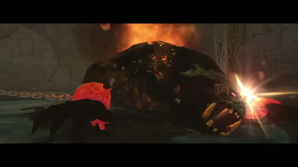Fyrus collapsing among the chains after the battle Fyrus collapsing among the chains after the battle