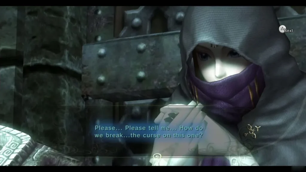 Hooded Zelda asking how to break the curse on the wolf Hooded Zelda asking how to break the curse on the wolf