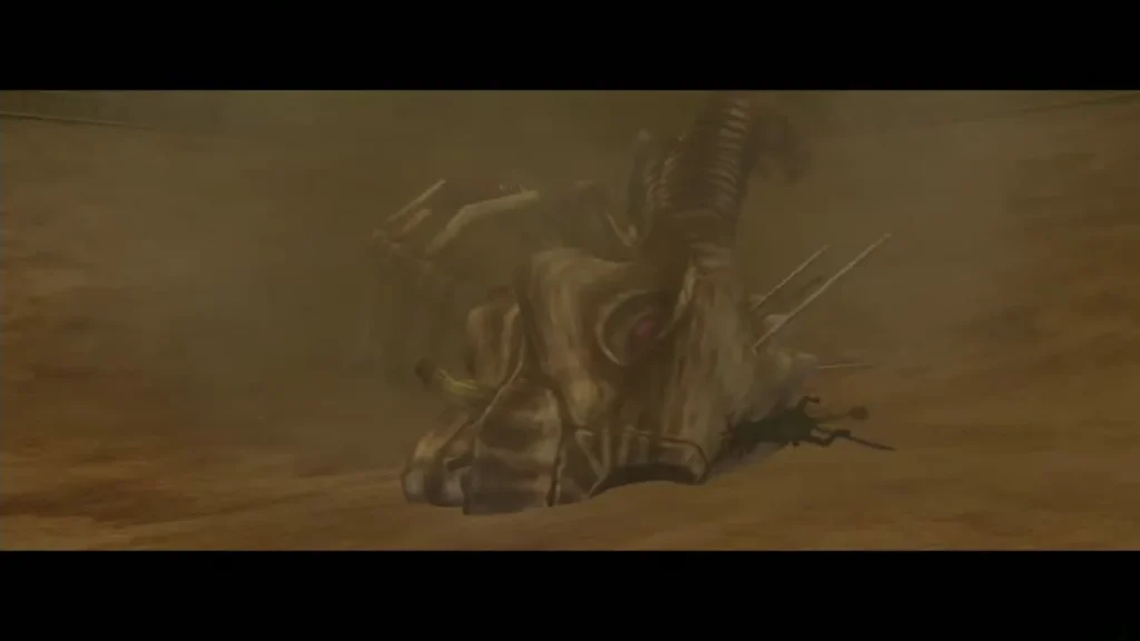 Stallord's skeletal body collapses into dust in the Arbiter's Grounds arena Stallord's skeletal body collapses into dust in the Arbiter's Grounds arena