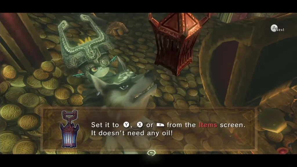 The Ghost Lantern message explaining that it needs no oil The Ghost Lantern message explaining that it needs no oil