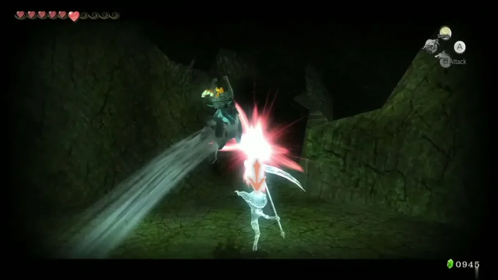 Wolf Link striking a Poe in the Faron swamp Wolf Link striking a Poe in the Faron swamp