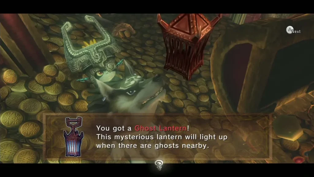 Ghost Lantern item message box shown in Jovani's room Ghost Lantern item message box shown in Jovani's room