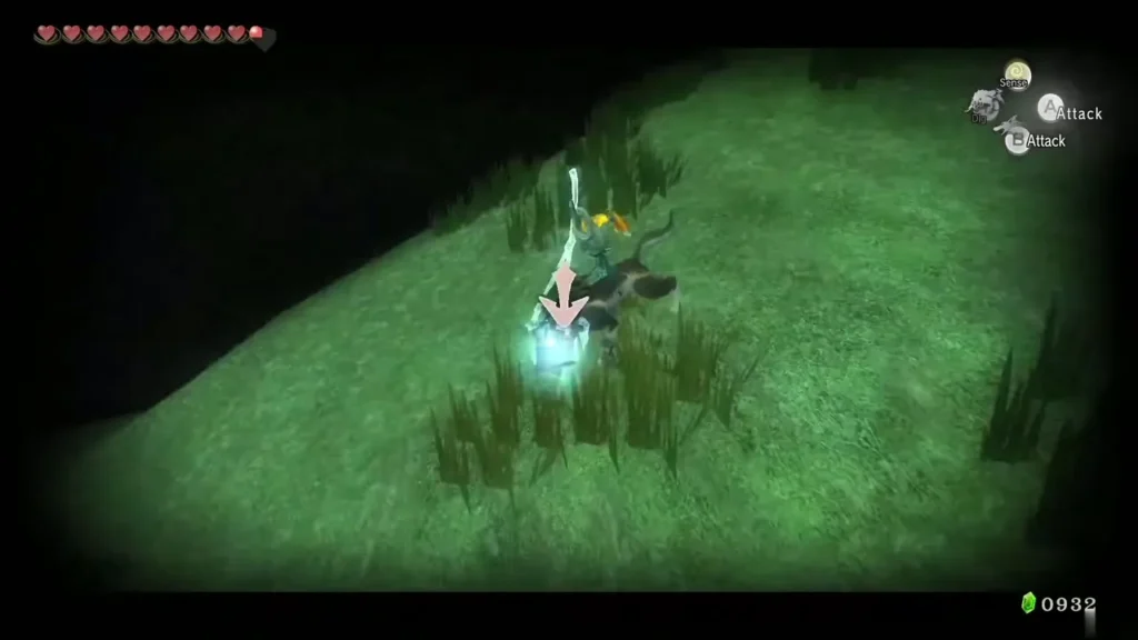 Wolf Link fighting a Poe on the grassy ledge Wolf Link fighting a Poe on the grassy ledge