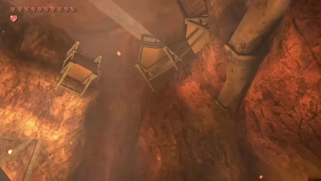 Link holding up a Piece of Heart with its message box Link holding up a Piece of Heart with its message box
